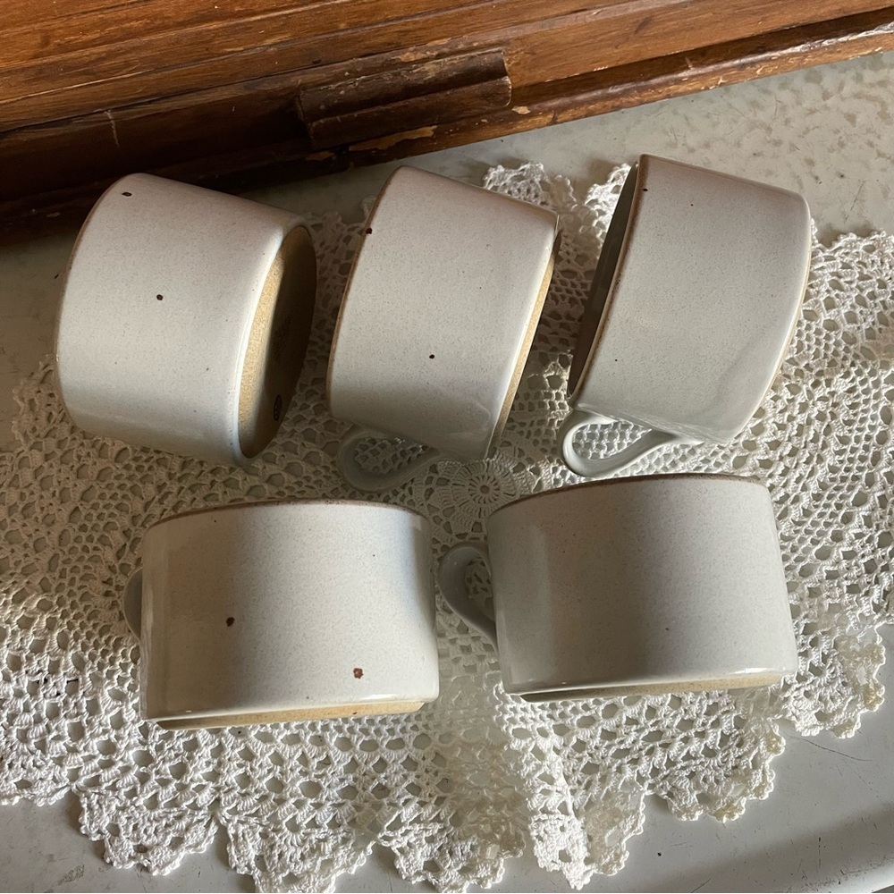 5 MCM Dansk Nielstone Speckled Stoneware Flat Mugs Cups Niels Refs-gaard Design - Picture 11 of 15